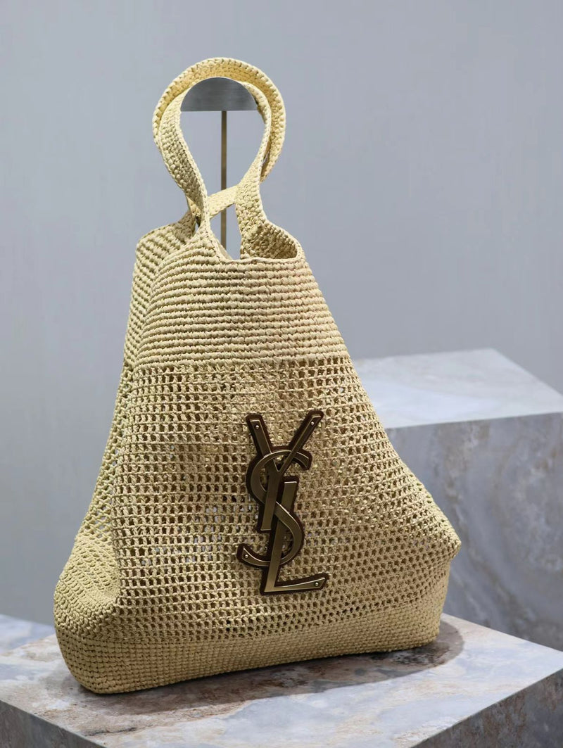 Saint Laurent Icare Maxi Shopping Bag in Raffia